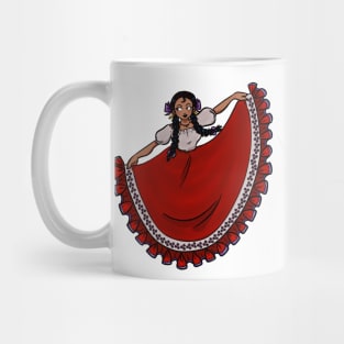 La Mexicana Bailando / The Mexican Woman Dances (RED) Mug